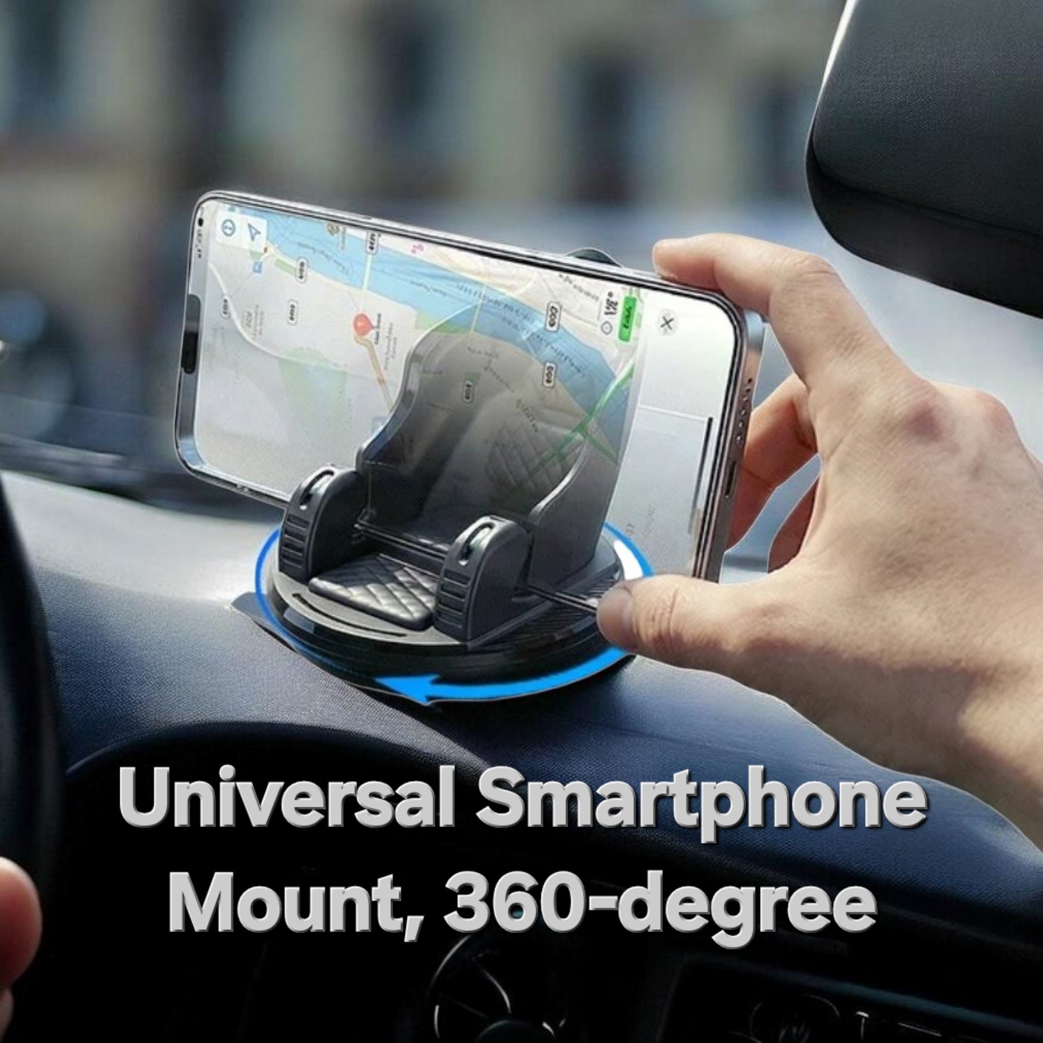 360 Degree Rotation Dashboard Universal Phone Holder  For Car & More, Fixed Non-Slip, One-Hand Operation, Strong Pu-Glue Waterproof.