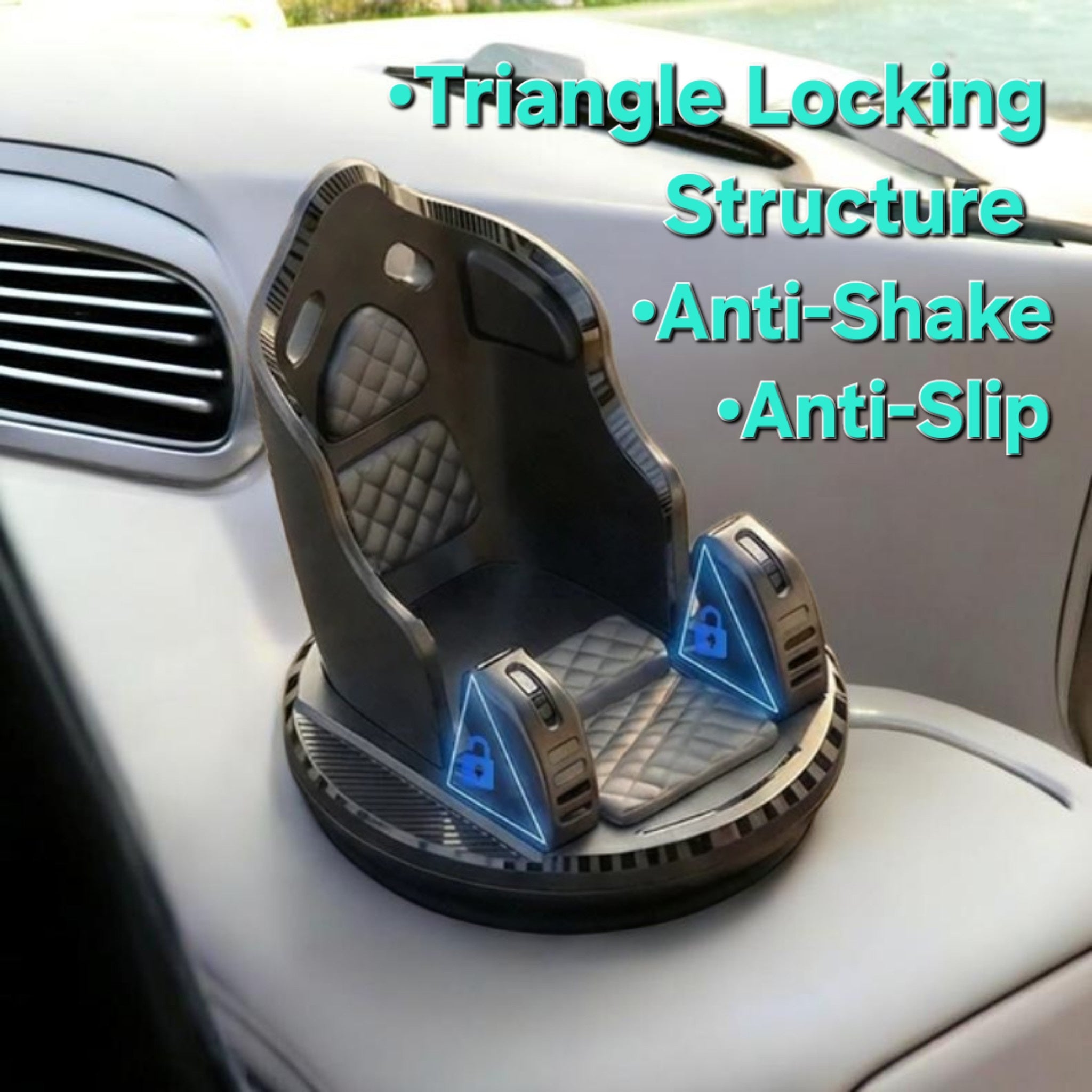 360 Degree Rotation Dashboard Universal Phone Holder  For Car & More, Fixed Non-Slip, One-Hand Operation, Strong Pu-Glue Waterproof.