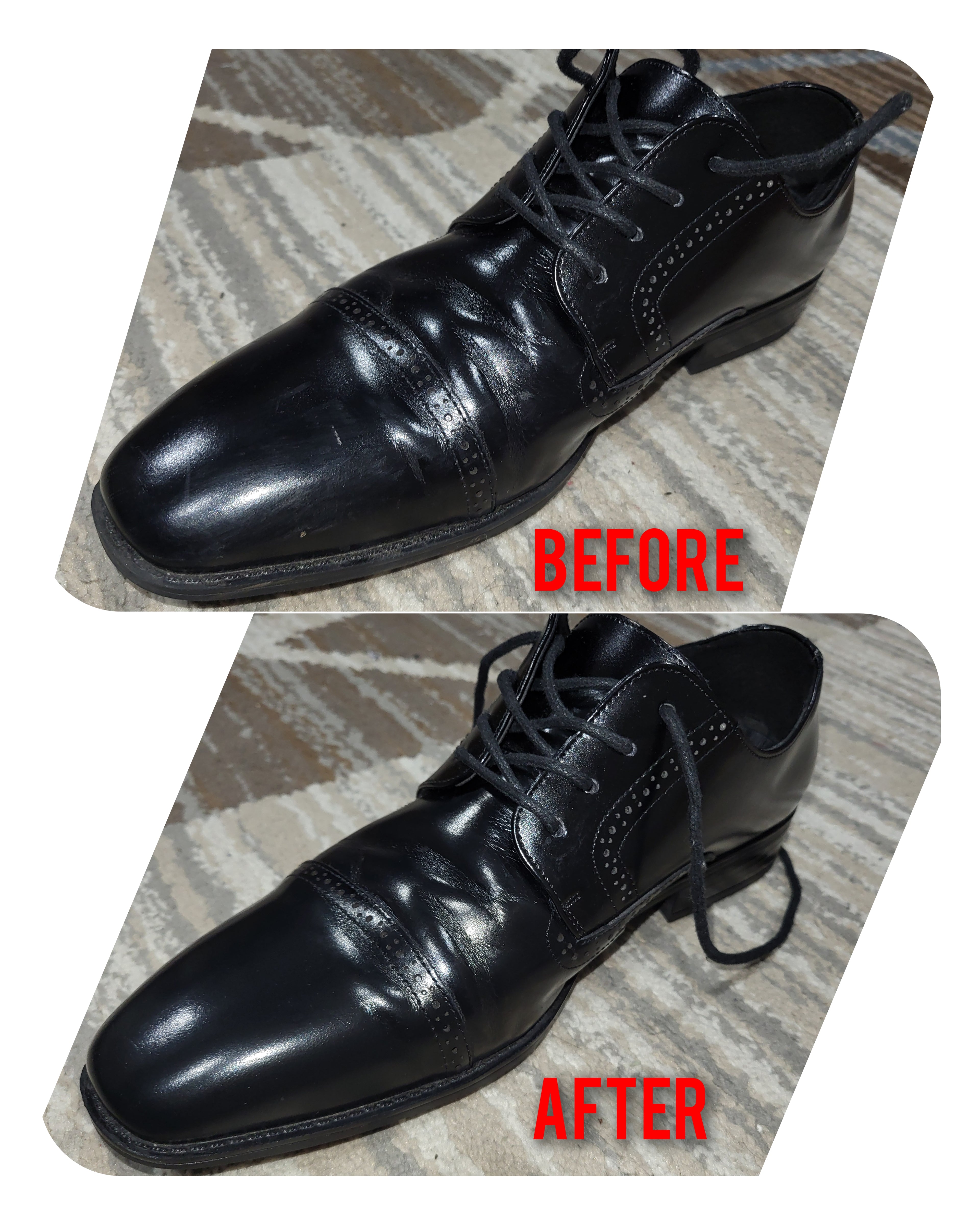 BLACK LEATHER SHOE POLISH 3.527 FL OZ PLUS FREE TOWEL