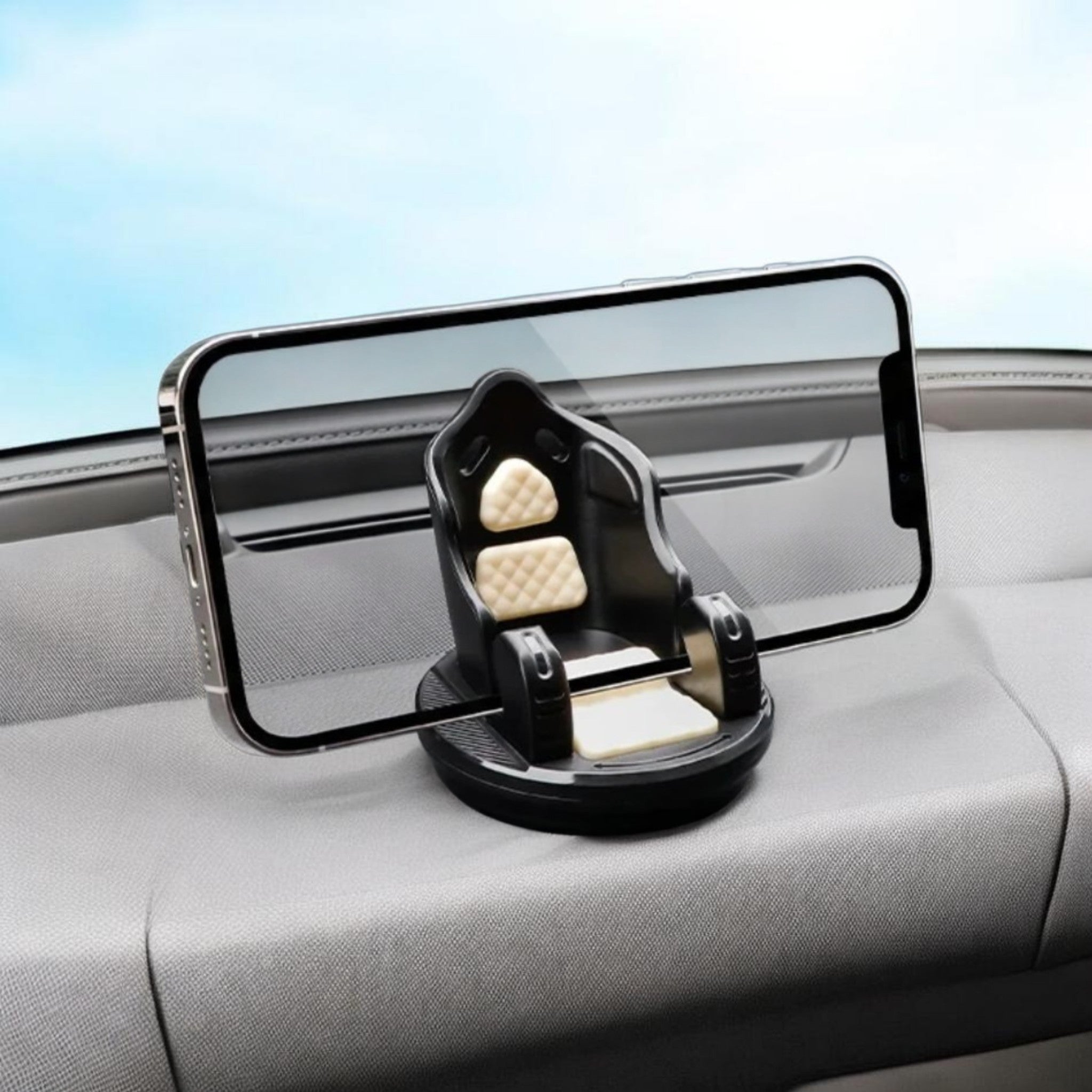 360 Degree Rotation Dashboard Universal Phone Holder  For Car & More, Fixed Non-Slip, One-Hand Operation, Strong Pu-Glue Waterproof.